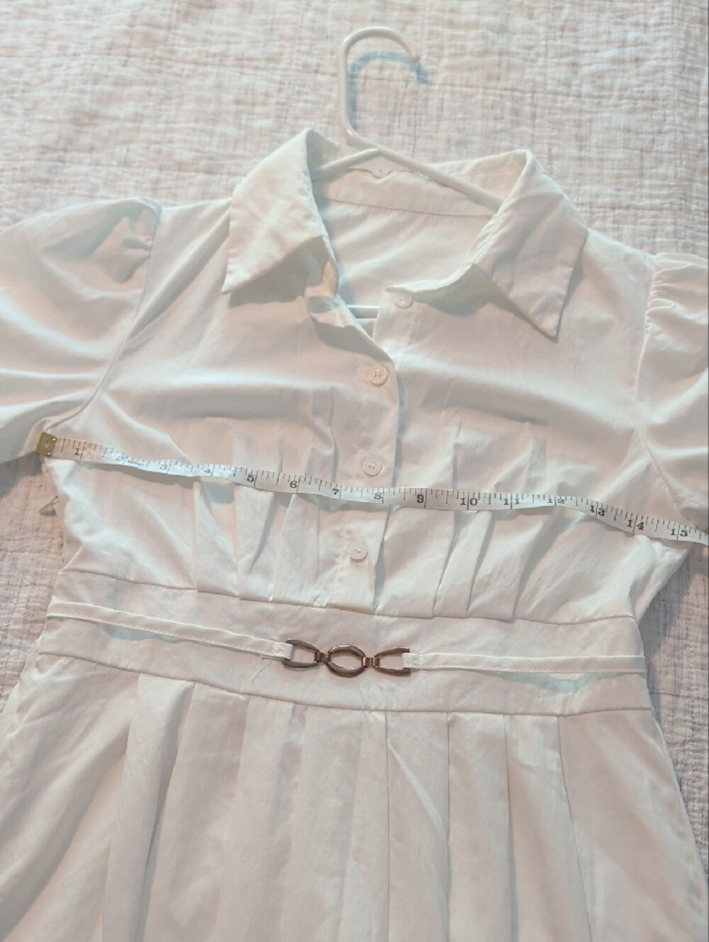 Dazy White Shirt Midi Dress S - Picture 3 of 6